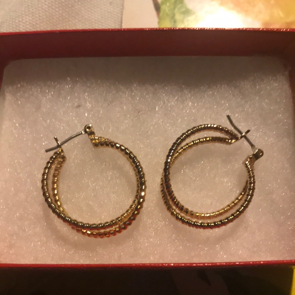 Chic Gold-Toned Hoop Earrings